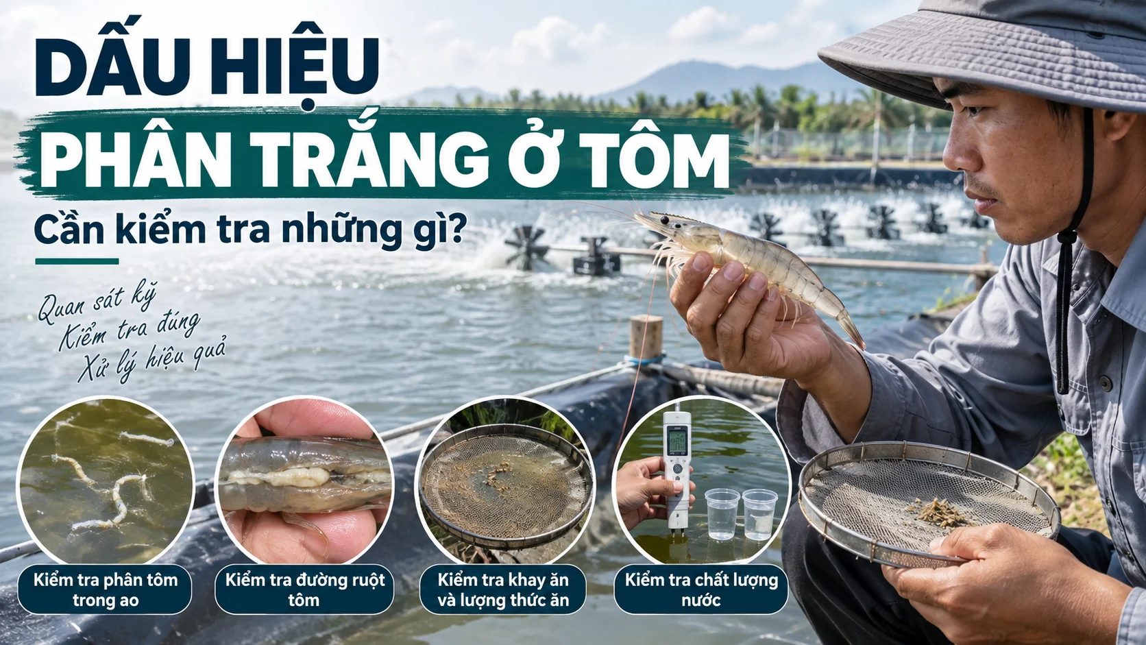 Dấu hiệu phân trắng ở tôm: Cần kiểm tra những gì?