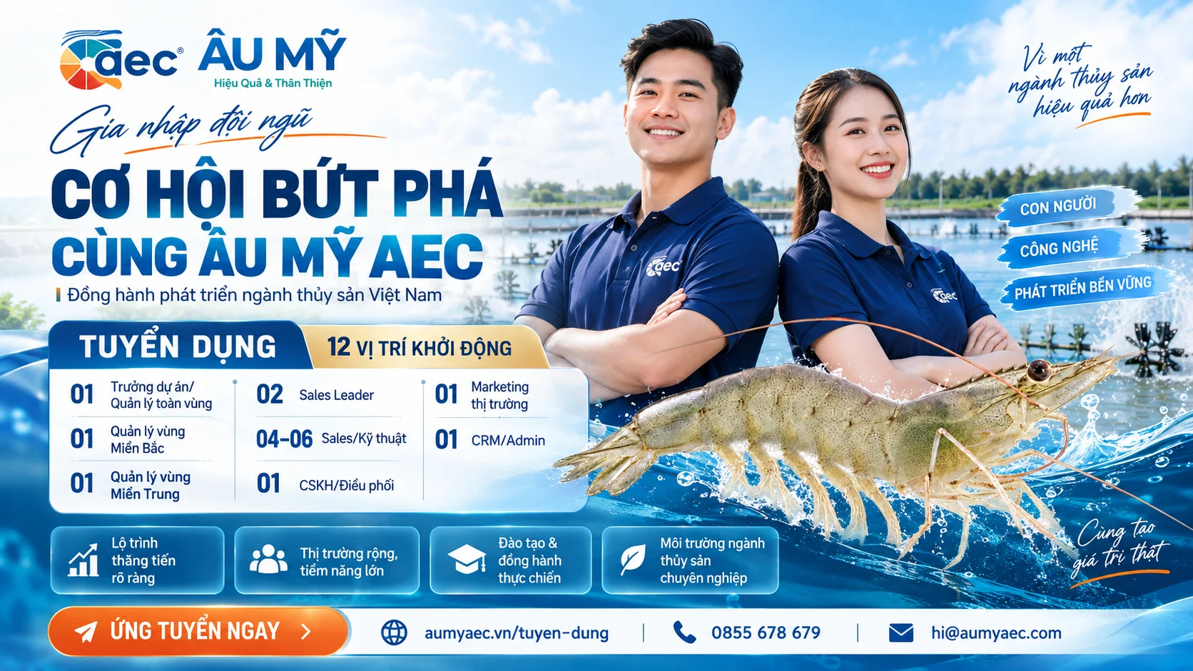 Âu Mỹ AEC Tuyển Dụng 2026 – Nhiều Vị Trí Ngành Thủy Sản