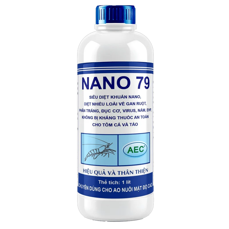 Nano 79 - Diệt khuẩn gây EHP, diệt khuẩn gây EMS, diệt nấm, diệt virus - An toàn cho tôm