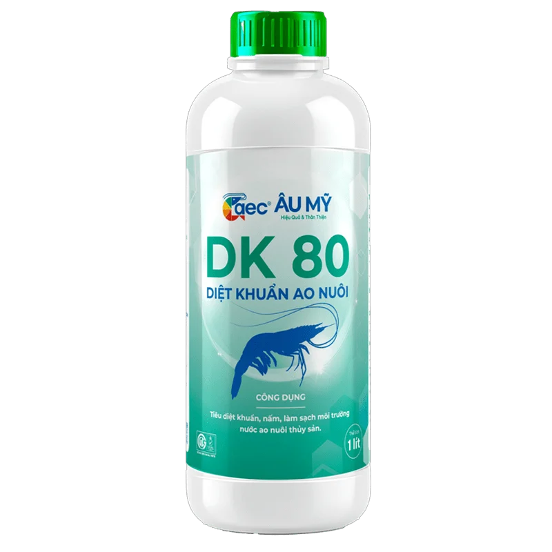 DK 80 - Diệt khuẩn vibrio cực mạnh, trị đóng rong, đen mang, cụt râu, nhớt bạt