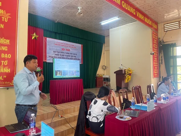 Hội thảo thủy sản tại Cù Lao Dung, Sóc Trăng: Quản lý con giống và phòng bệnh trên tôm